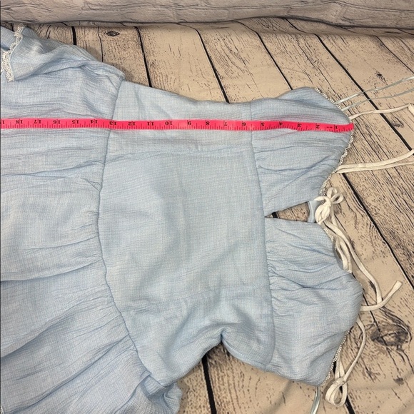 Cotton Candy Light Blue Mini Party Dress - Picture 9 of 11